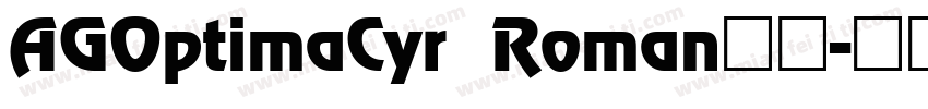 AGOptimaCyr Roman字体字体转换